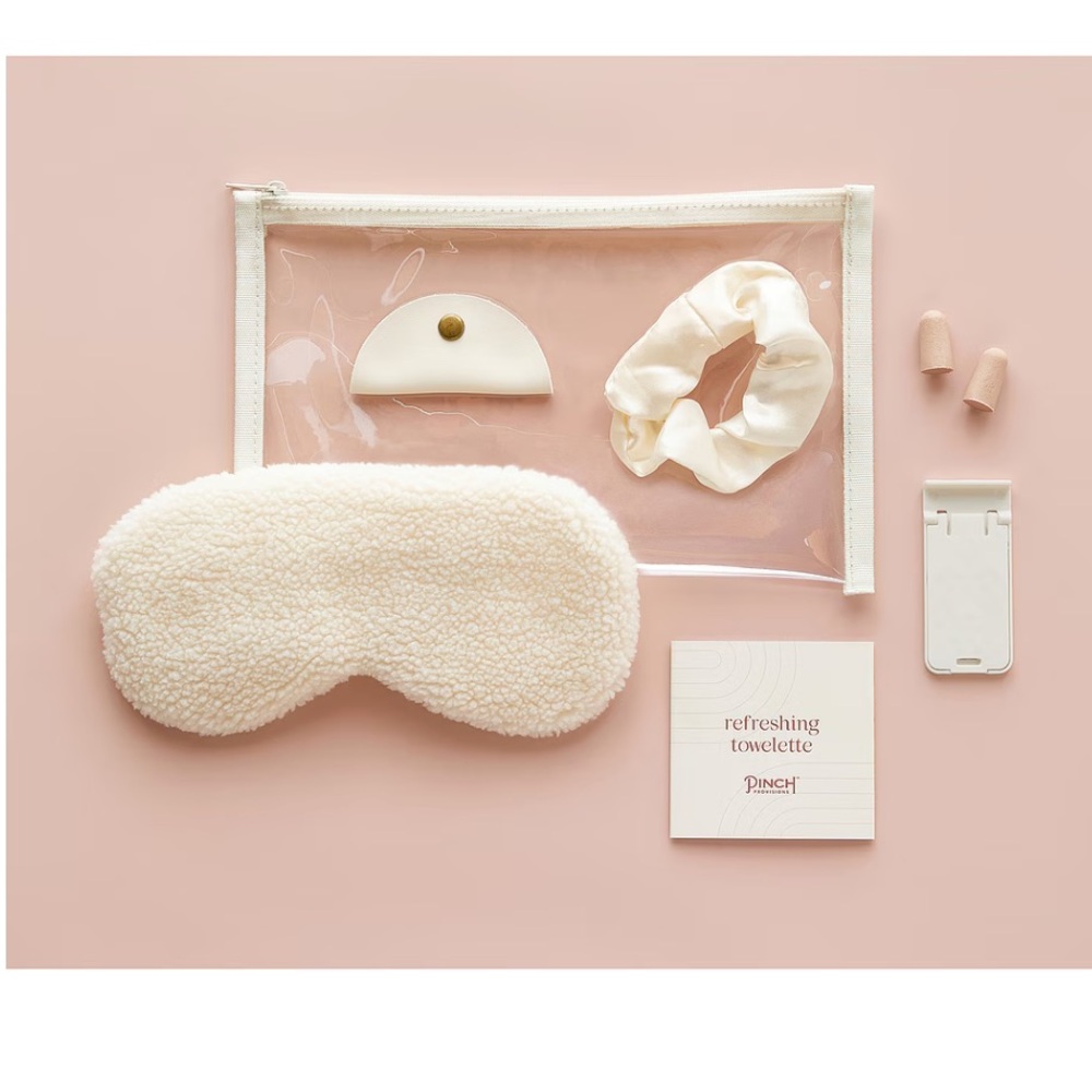 Never Before Used: Pinch Cream Sleep Mask and Accessories Set